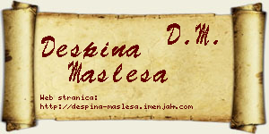 Despina Masleša vizit kartica
